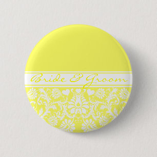 Damask Vintage Floral Wedding Matching Favours 6 Cm Round Badge