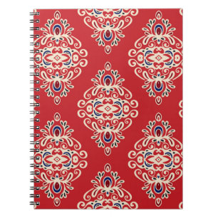 Damask Vintage: Flourish Seamless Pattern. Notebook