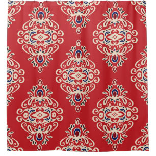 Damask Vintage: Flourish Seamless Pattern. Shower Curtain