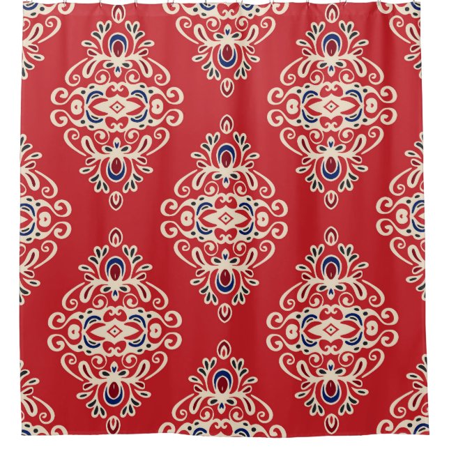 Damask Vintage: Flourish Seamless Pattern. Shower Curtain (Front)