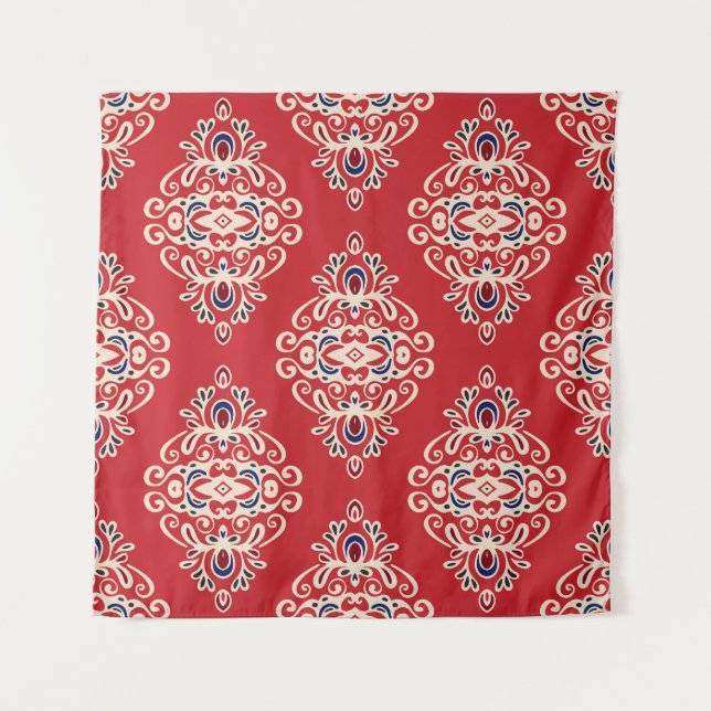 Damask Vintage: Flourish Seamless Pattern. Tapestry (Front)