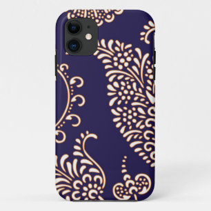 Damask vintage paisley girly floral henna pattern iPhone 11 case
