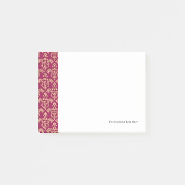 Damask wallpaper 4 post-it notes (Front)
