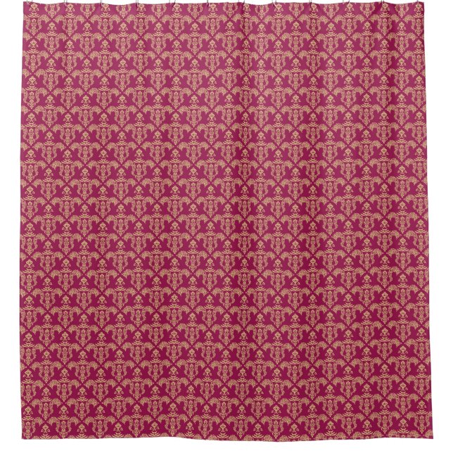 Damask wallpaper 4 shower curtain (Front)