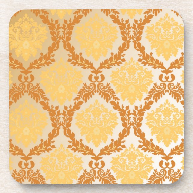 Damask wallpaper 5 coaster (Front)