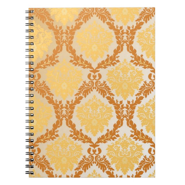 Damask wallpaper 5 spiral notebook (Front)