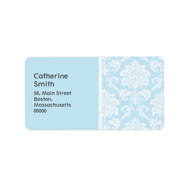 Damask Wedding Address Labels (Front)