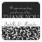 Damask Wedding Favour Stickers Thank You Message