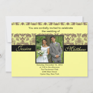 Damask Wedding Invitation