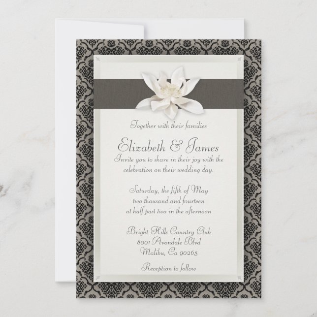 Damask Wedding Invitations (Front)