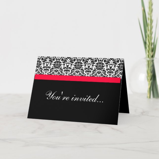 Damask Wedding Invite (Front)