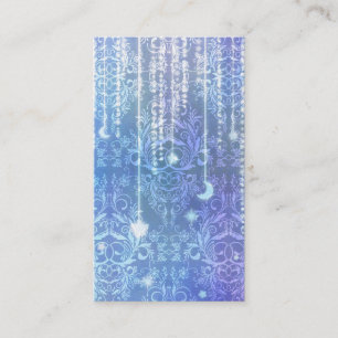 Damask Wildflowers, MADAM VALESKA in BLUE Business Card