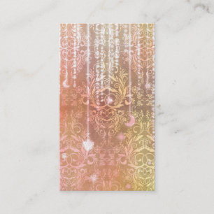 Damask Wildflowers, MADAM VALESKA in ORANGE Business Card