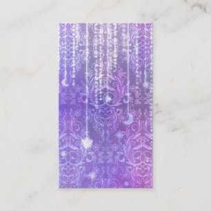 Damask Wildflowers, MADAM VALESKA in PURPLE Business Card