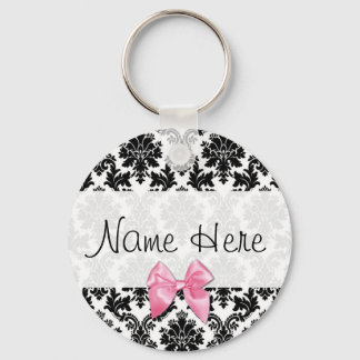 Damask with bow keychain