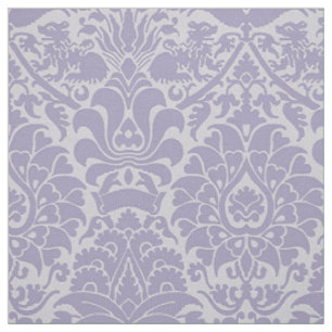 Damask with Lions, Lilac Fabric