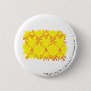 Damask Yellow-Orange 2 6 Cm Round Badge