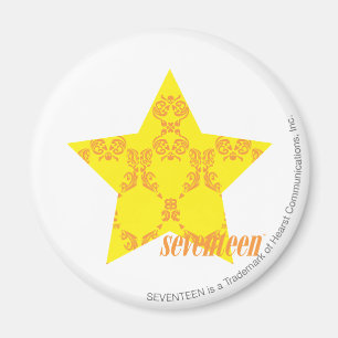 Damask Yellow-Orange 3 Magnet