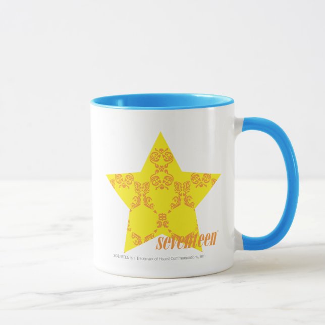Damask Yellow-Orange 3 Mug (Right)