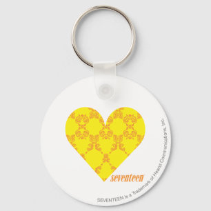 Damask Yellow-Orange 4 Key Ring