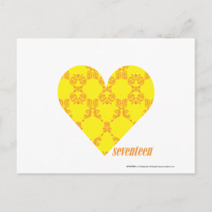 Damask Yellow-Orange 4 Postcard