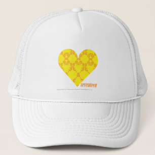 Damask Yellow-Orange 4 Trucker Hat