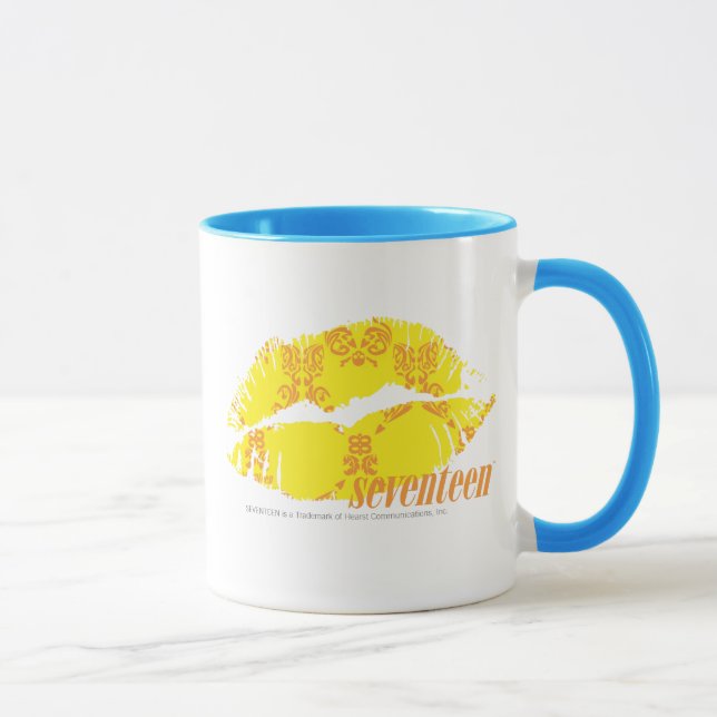 Damask Yellow-Orange Mug (Right)