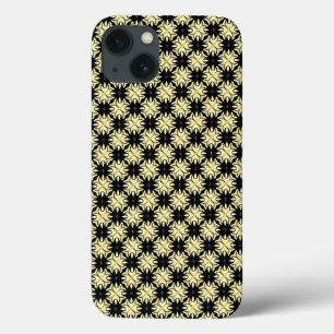 Damaskish Yellow Black Geometric Pattern iPhone 6 iPhone 13 Case