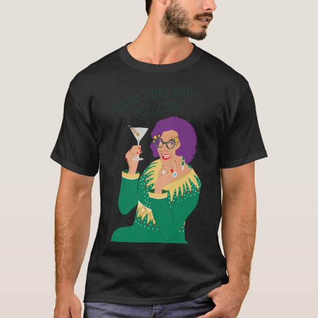 Dame Edna Everage Aussie Christmas Merry Christmas T-Shirt (Front)