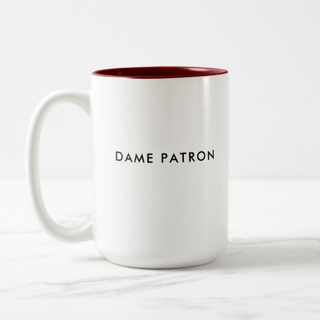 Dame Patron | Boss Lady | Custom French Coffee Mug (Left)