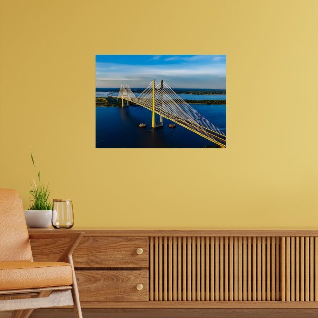 Dames Point Bridge, Jacksonville Poster (Living Room 2)