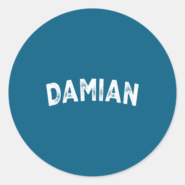Damian Classic Round Sticker (Front)