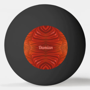 DAMIAN ~ Tangerine Orange Red ~  Ping Pong Ball