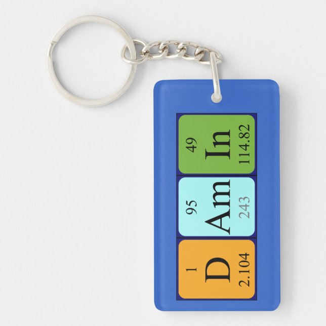 Damin periodic table name keyring (Front)