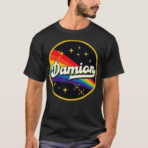 Damion Rainbow In Space Vintage Style T-Shirt