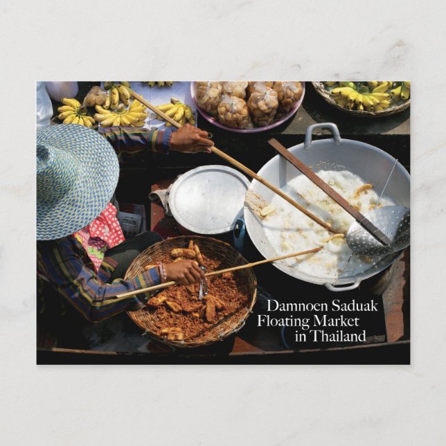 Damnoen Saduak Floating Market in Thailand Postcard (Front)