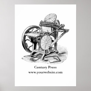 Damon & Peets letterpress  print shop poster