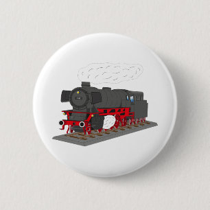 Dampflokomotive 6 Cm Round Badge