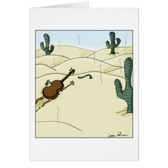 Dampit in Desert Violin Viola Cello Cartoon (Front)