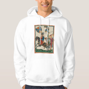Damsel In Distress, 14th Century Mediaeval Art Hoodie