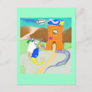 Damsel In Distress Postcard