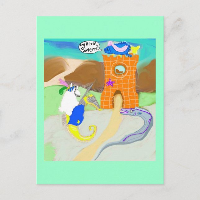 Damsel In Distress Postcard (Front)