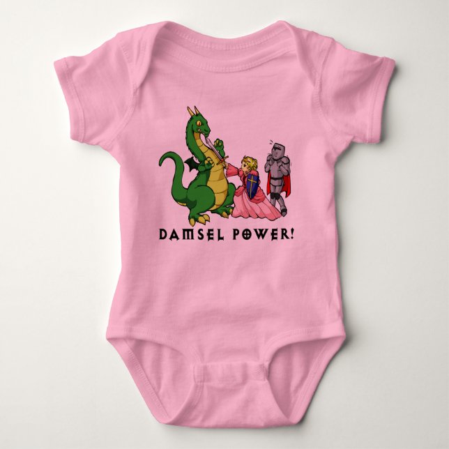 Damsel Power Baby Bodysuit (Front)