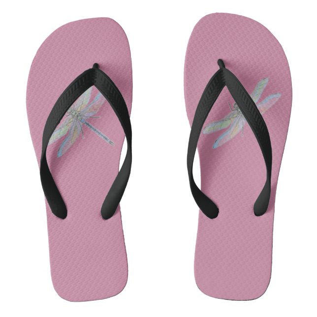 DAMSELFLY Flip-Flops (Pink) Jandals (Footbed)