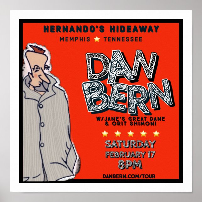 Dan Bern Winter Tour 2024 Poster (HH) (Front)