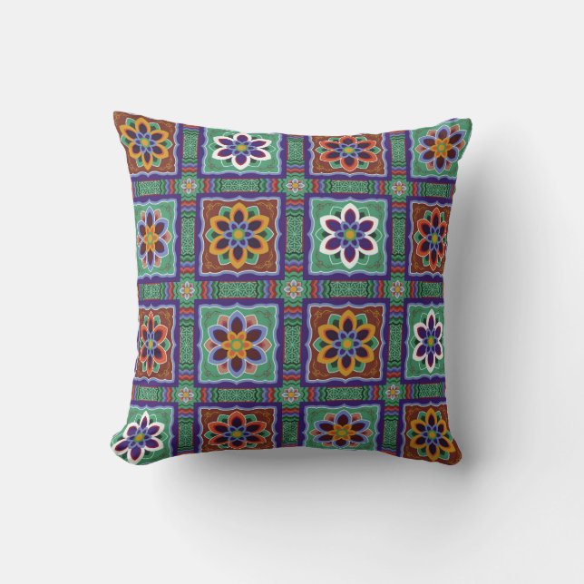 Dan-cheong. Korean traditional temple art.dancheon Cushion (Front)