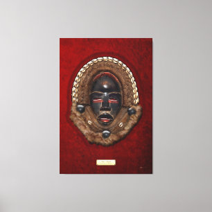 Dan Peoples Dean Gle Mask on Red Velvet Canvas Print