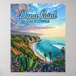 Dana Point California Beach Orange County Vintage Poster