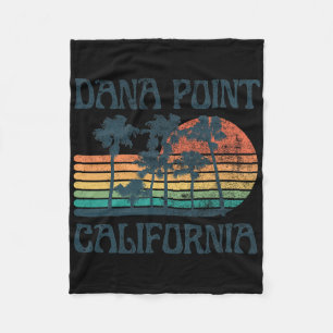 Dana Point California Beach Summer Vacation Vintag Fleece Blanket