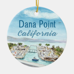 Dana Point Ceramic Ornament – California Coastal B